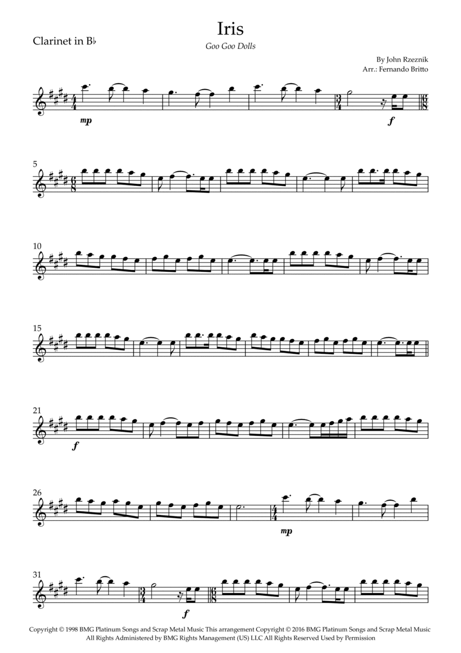 Iris (arr. Fernando Britto)