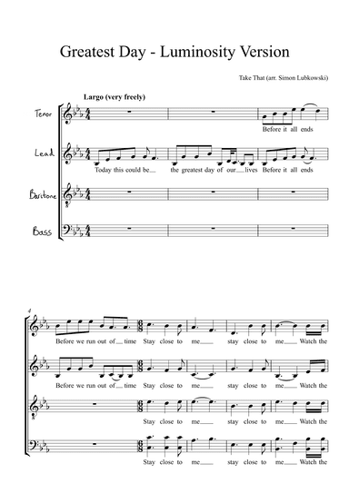 Greatest Day (arr. Simon Lubkowski)