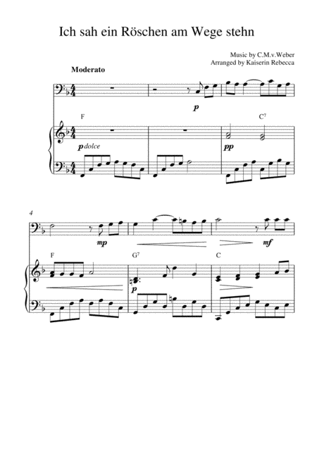 Ich sah ein Röschen am Wege stehn (arr. Kaiserin Rebecca)