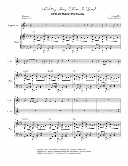 Wedding Song (There Is Love) (arr. Stephen DeCesare)