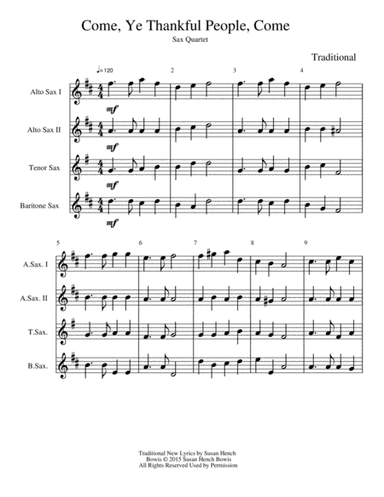 Come Ye Thankful People Come (arr. Dominic Meccia)