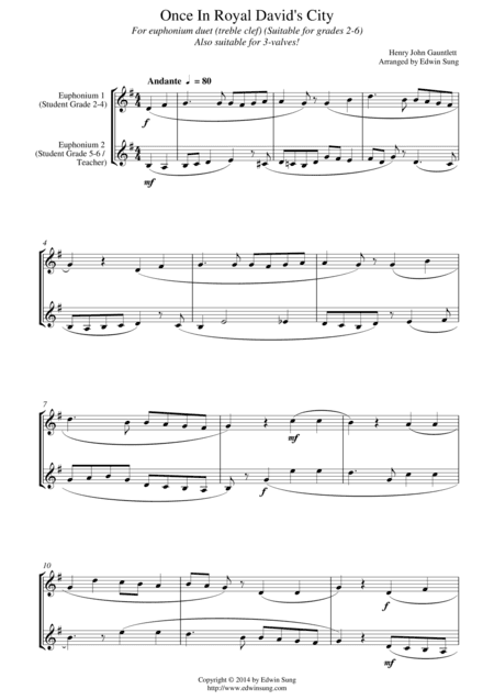 Once In Royal David (arr. Edwin Sung)