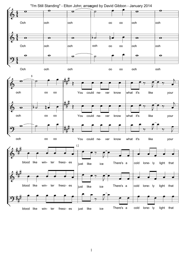 I'm Still Standing (arr. David Gibbon)