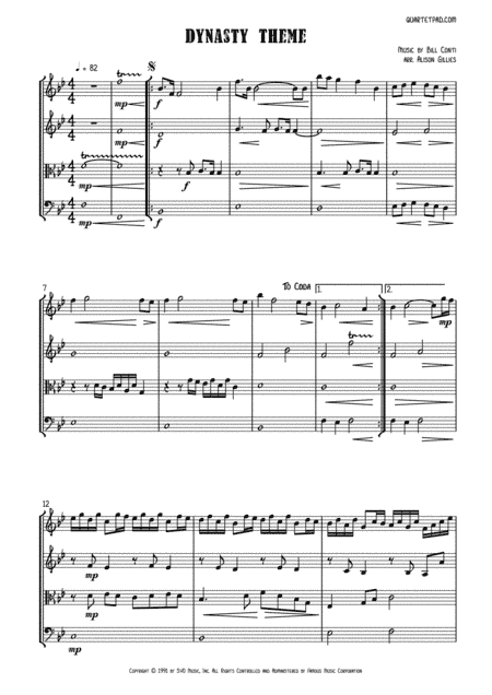 Dynasty Theme (arr. Alison Gillies)