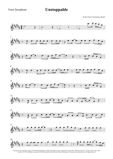 Unstoppable (arr. Wesley S. SIlva)