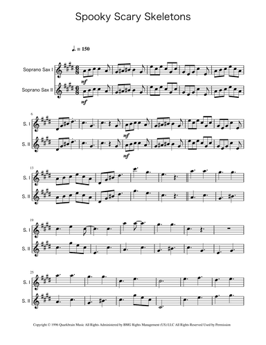 Spooky Scary Skeletons (arr. Ygor Nunes)