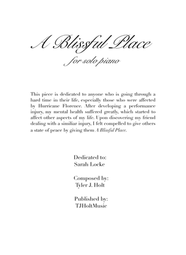 A Blissful Place, Op. 6