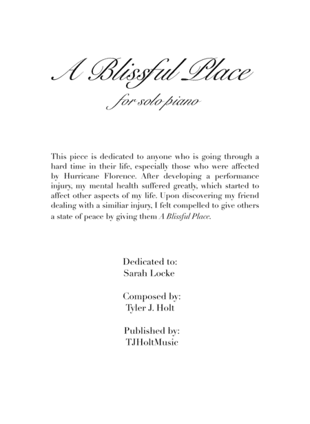 A Blissful Place, Op. 6