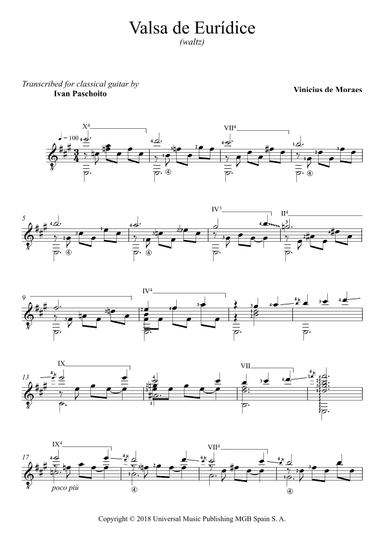 Valsa De Euridice (arr. Ivan Paschoito)