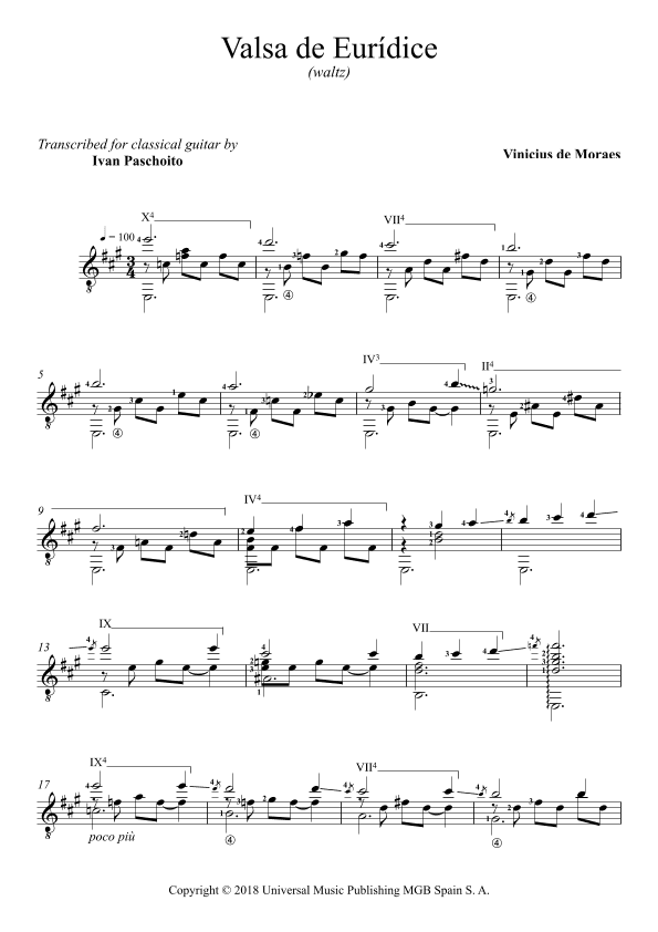 Valsa De Euridice (arr. Ivan Paschoito)