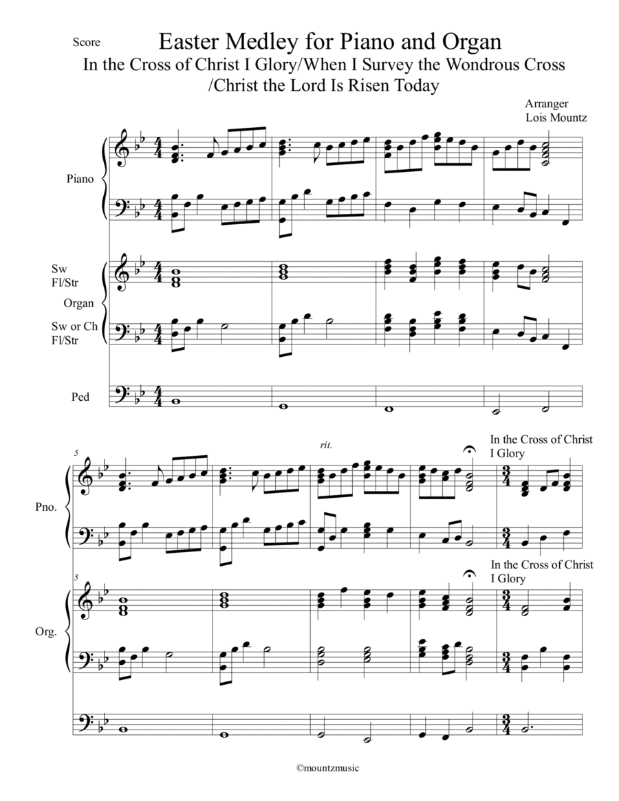 Easter Medley for Piano and Organ (arr. Lois Mountz)