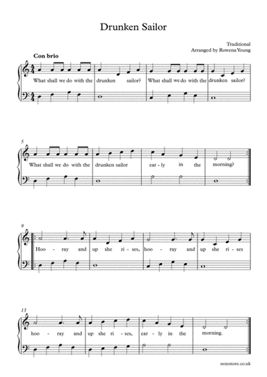 Drunken Sailor (arr. Rowena Young)