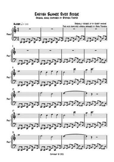 Easyish Swanee River Boogie (arr. Robin Thomson)