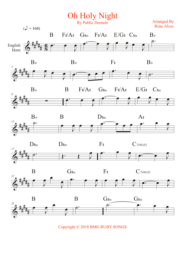 oh holy night (arr. Rene Alves)