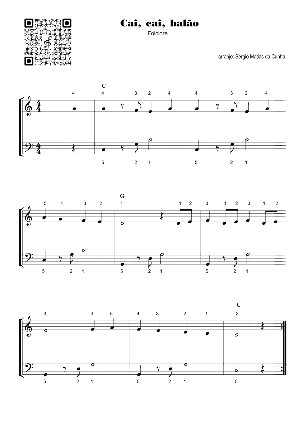 Cai, cai, balão - Fase2 (arr. Sérgio Matias da Cunha)