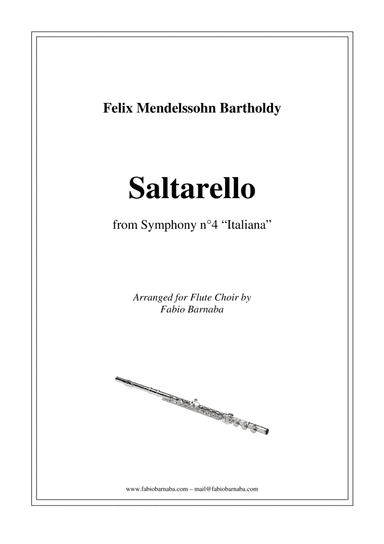 Saltarello - from Mendelssohn's Symphony n°4 "Italiana" - for Flute Choir (arr. Fabio Barnaba)