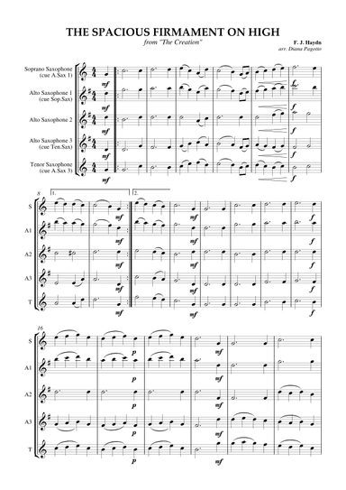 The Spacious Firmament On High (arr. Diana Pagotto)