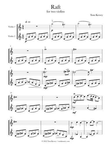 Raft - for two violins