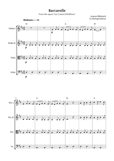 Barcarolle - Belle Nuit, O Nuit D'Amour (arr. Rodrigo Faleiros)