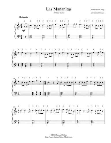 Las Mañanitas ("Qué linda está la mañana") - for easy piano (arr. Samuel Stokes)