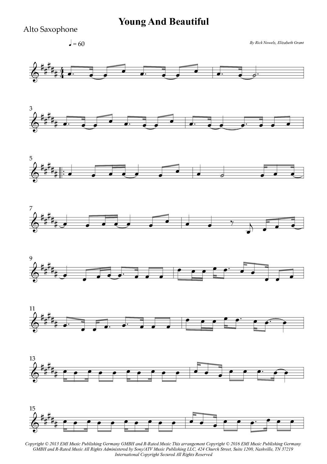 Young And Beautiful (arr. Wesley S. SIlva)