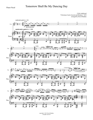 Tomorrow Shall Be My Dancing Day (arr. David Maddux)
