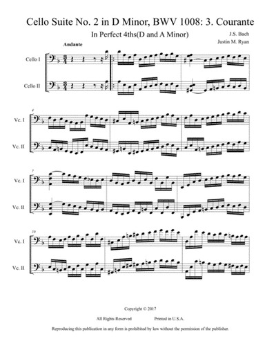 Cello Suite No. 2, BWV 1008: 3. Courante (arr. Justin M. Ryan)