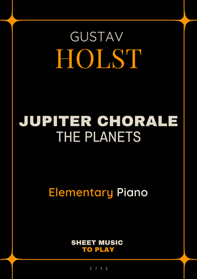 Jupiter Chorale from The Planets - Elementary Piano - W/Chords (Full Score) (arr. César Madeira)