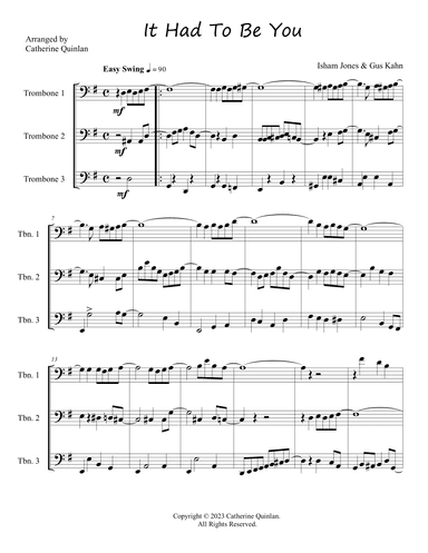 It Had To Be You (arr. Catherine Quinlan)