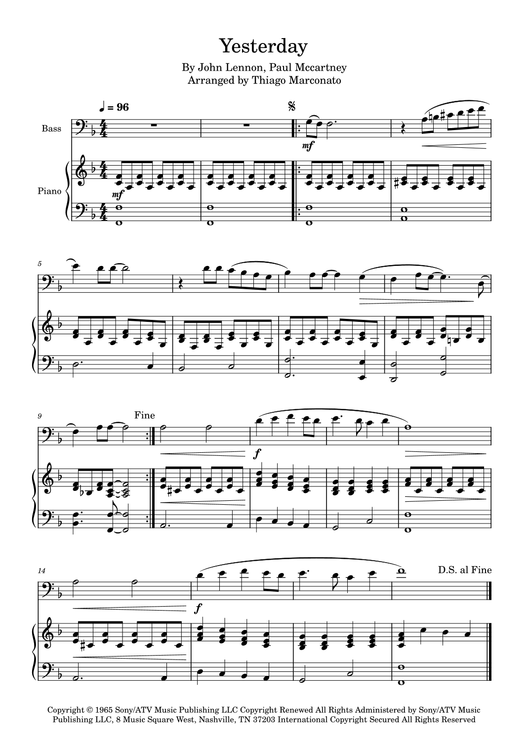 Yesterday (arr. Thiago Marconato)