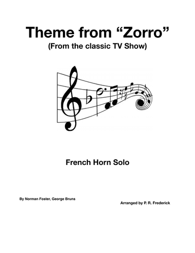 Theme From Zorro (arr. P. R. Frederick)