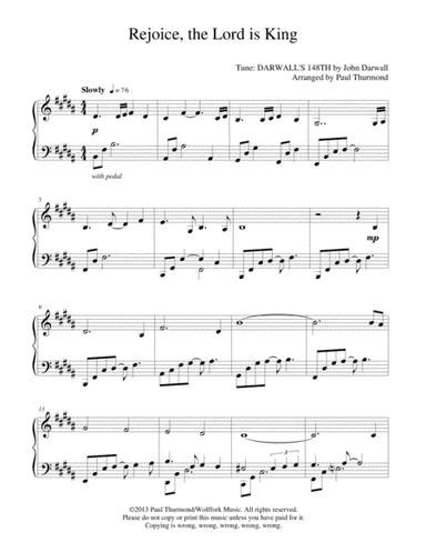 Rejoice, the Lord Is King (arr. Paul Thurmond)