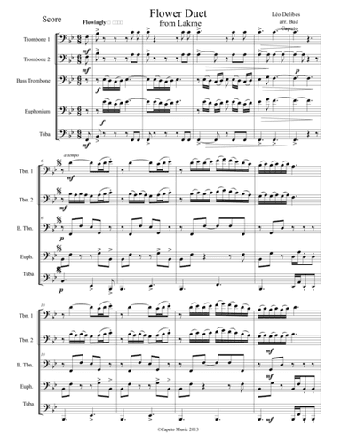 Low Brass-Flower Duet from Latke-Score (arr. Bud Caputo)