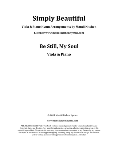 Be Still, My Soul Viola & Piano Duet (arr. Mandi Kitchen)