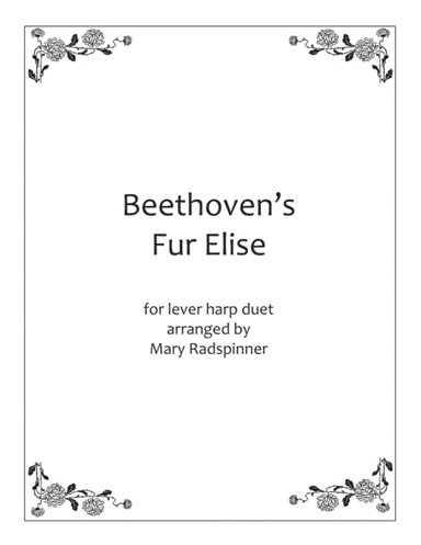Beethoven's Fur Elise Easy Harp Duet (arr. Radspinner, Mary)