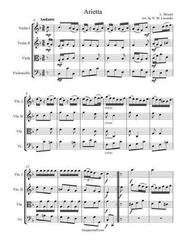 Arietta (arr. Nick Lacanski)