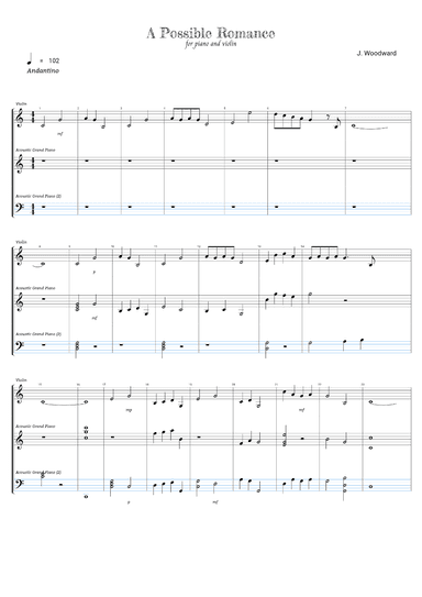 A Possible Romance - for piano and violin
