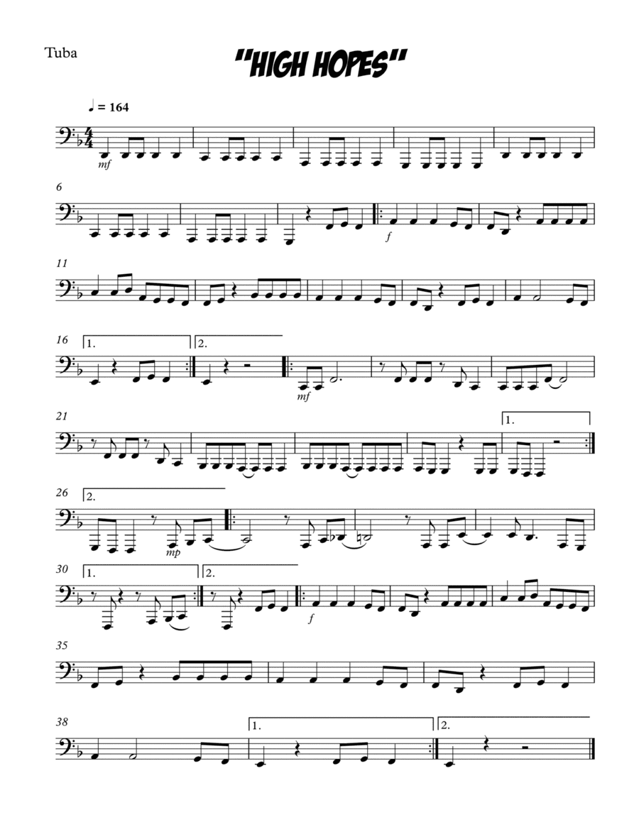 High Hopes (arr. SongBird Music)