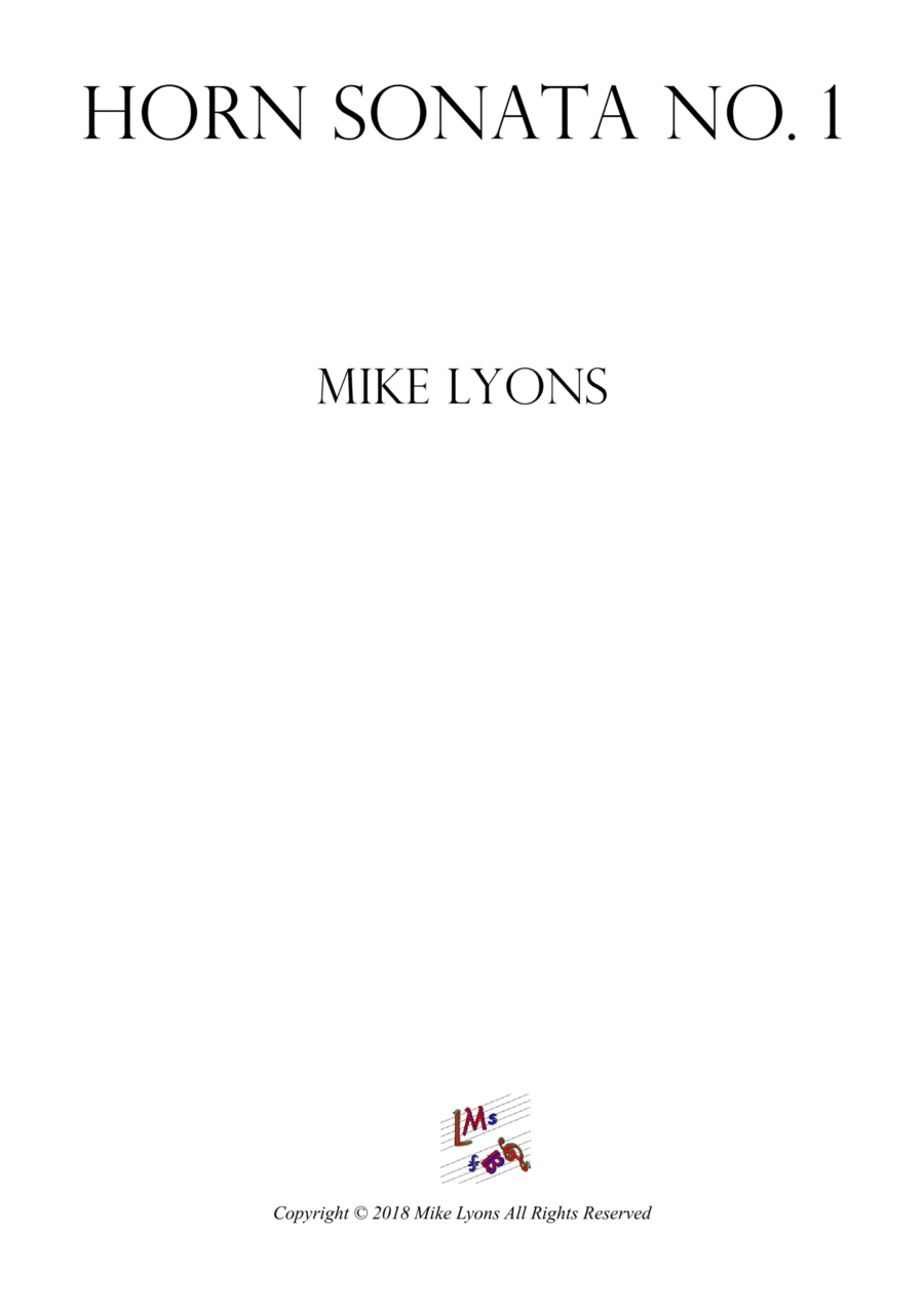 Sonata No. 1 for Horn and Piano