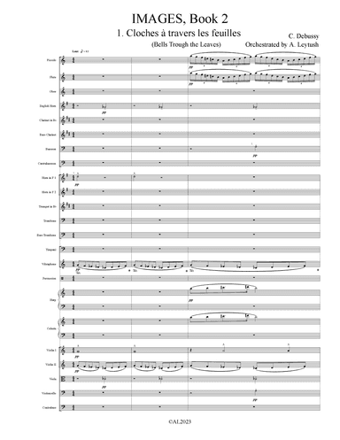 C. Debussy -  Images, Book 2, Orchestrated by A. Leytush - Score Only