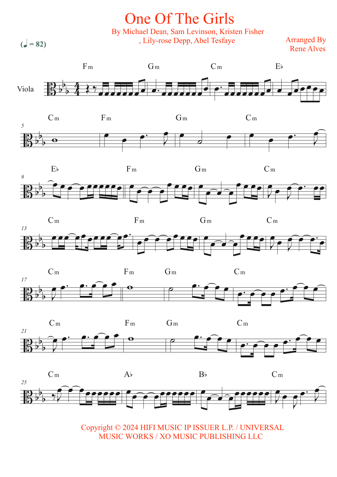 One Of The Girls (arr. Rene Alves)
