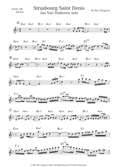 Strasbourg / St. Denis (arr. moon salt)