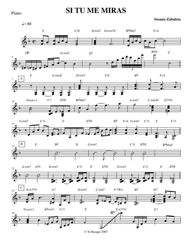 Si Tu Me Miras (arr. Mateo Aguilar)
