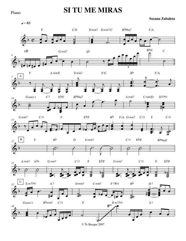 Si Tu Me Miras (arr. Mateo Aguilar)