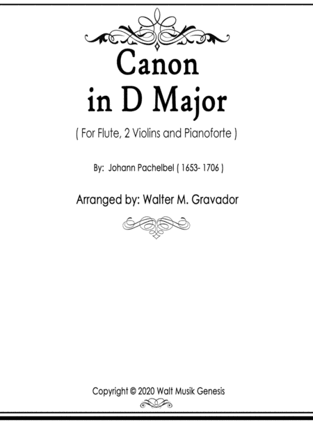 Canon In D (arr. Walter M. Gravador)