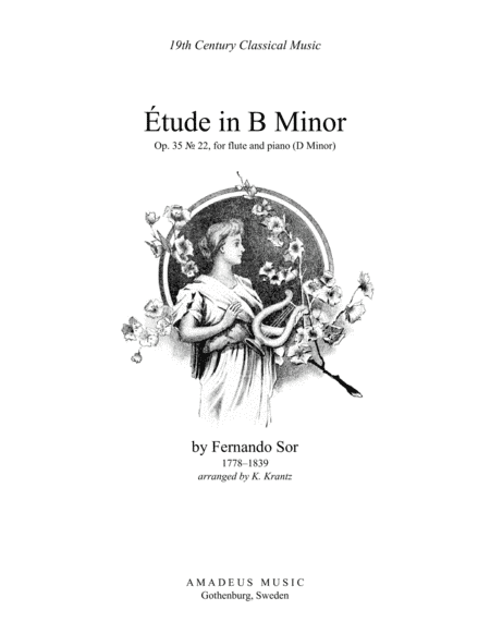 Étude (study) in D Minor Op. 35 No. 22 for flute and easy piano (arr. K. Krantz)