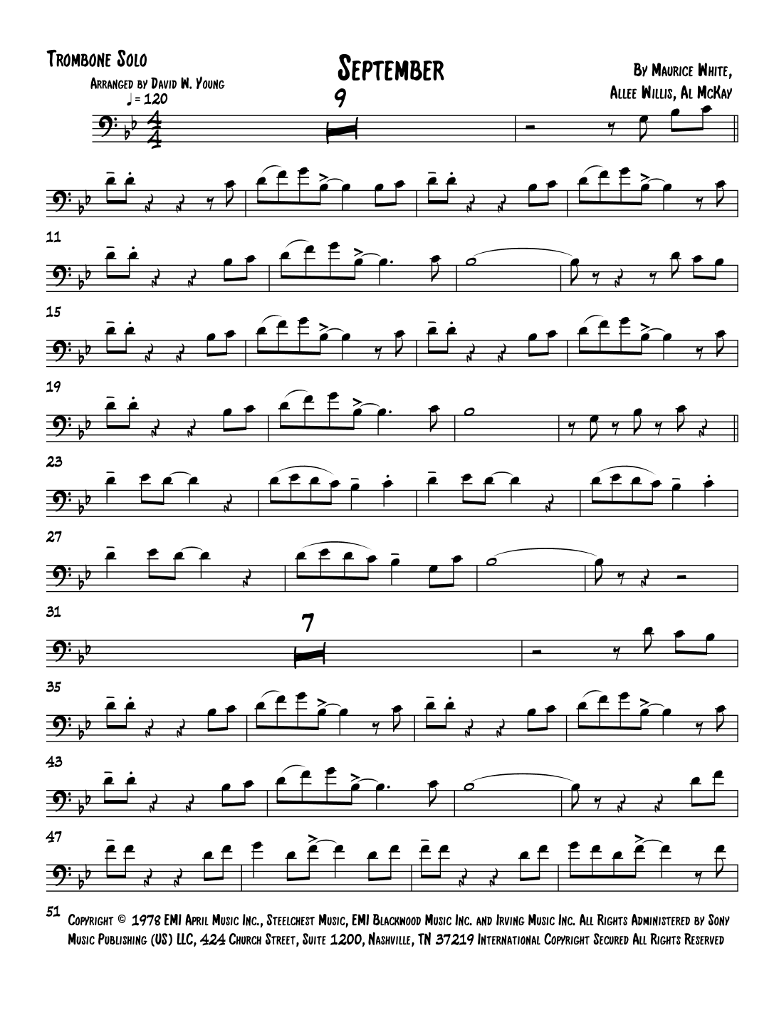 September (arr. David W. Young)