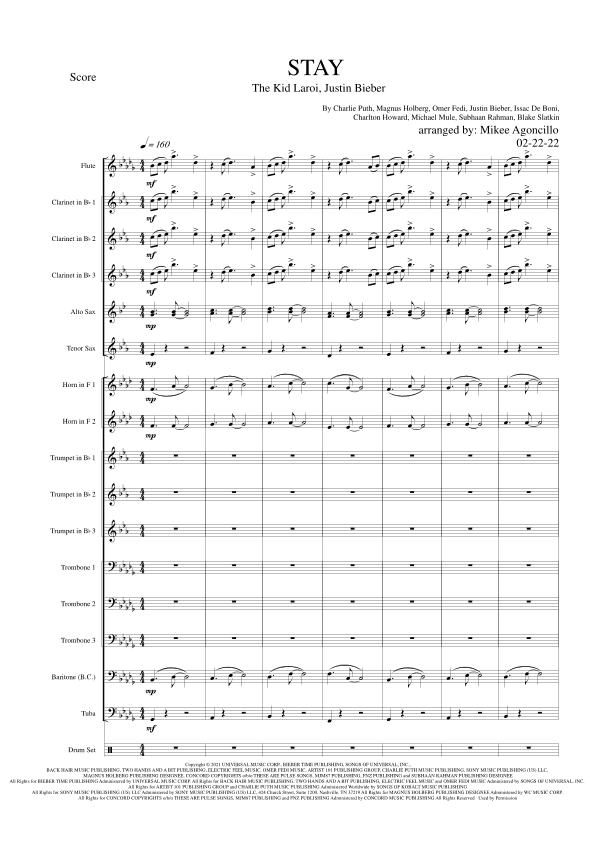 Stay (arr. Mikee Agoncillo)
