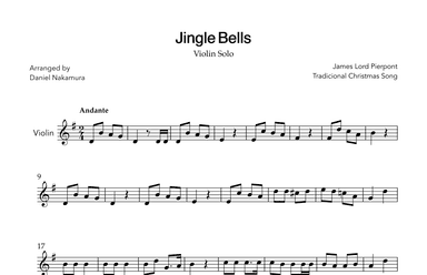 Jingle Bells (for violin solo) (arr. Daniel Nakamura)