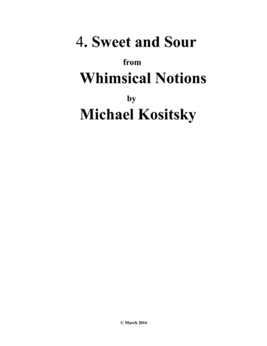 4. Sweet and Sour